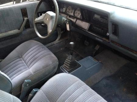 1988 Dodge Aries Turbo interior